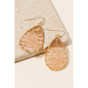  Norma Blush Faceted Beaded Teardrop Dangle Earrings