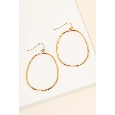 Paige Thin Gold Oval Hoop Earrings
