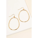  Paige Thin Gold Oval Hoop Earrings