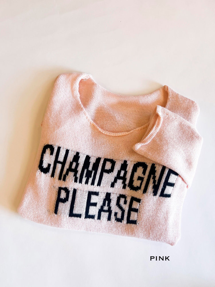 Champagne Please Sweater | Bachelorette Party Gift | Brunch and Mimosa Shirt | Bridal Party | New Year Eve Top