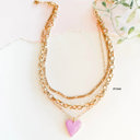  Golden Heartline Necklace | Layered Chain Valentine's Day Necklace