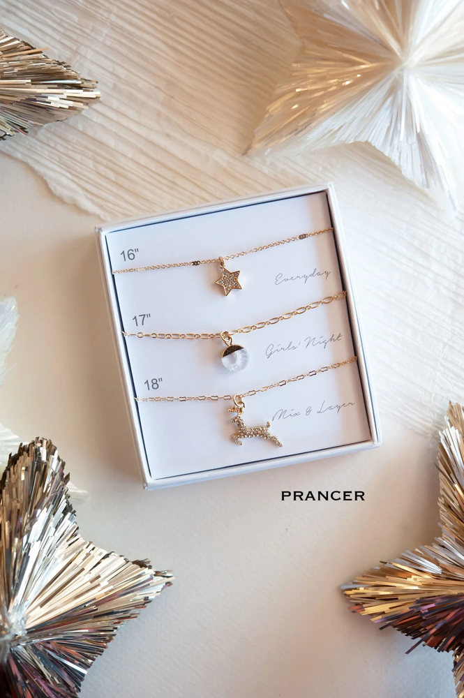 Christmas Boxed Necklace Sets | Delicate Layering Necklaces | Gift Ready Jewelry | Charm Necklaces