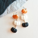 Harvest Pumpkin Color Block Earrings | Halloween Earrings
