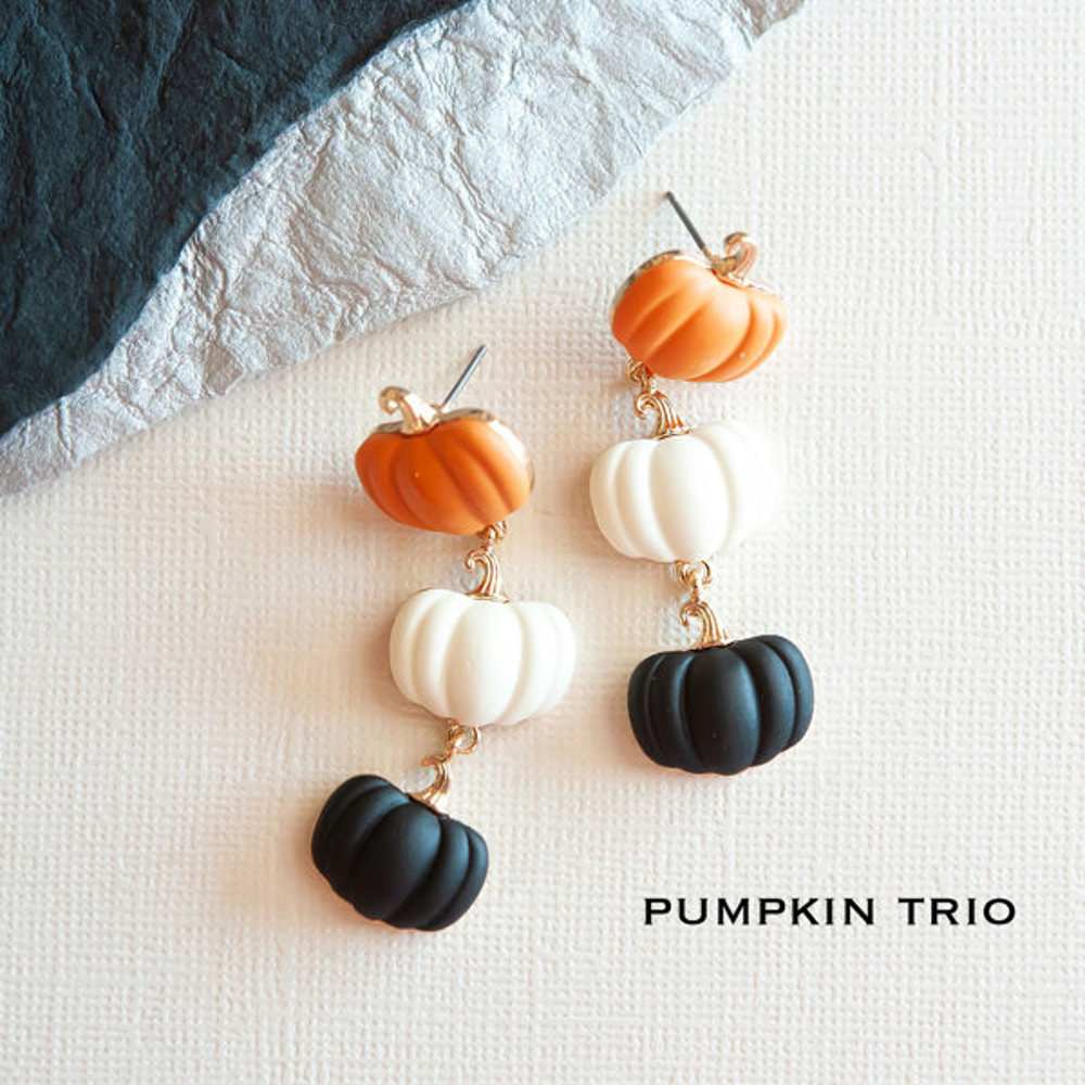 Friendly Halloween Earrings | Harvest Festival Dangle Earrings | Pumpkin | Ghost | Spiders