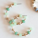  Beaded Hoops | Unique Wood and Crystal Earrings