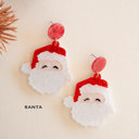  Christmas Earrings | Christmas Tree Jewelry | Colorful Holiday Earrings | Santa Earrings