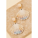  Ceramic Seashell Dangle Earrings