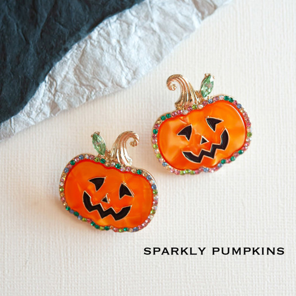 Friendly Halloween Earrings | Harvest Festival Dangle Earrings | Pumpkin | Ghost | Spiders