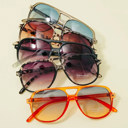  Angie Vintage Style Gradient Plastic Aviator Sunglasses