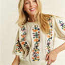  Ellie Floral Embroidery Pullover Sweater