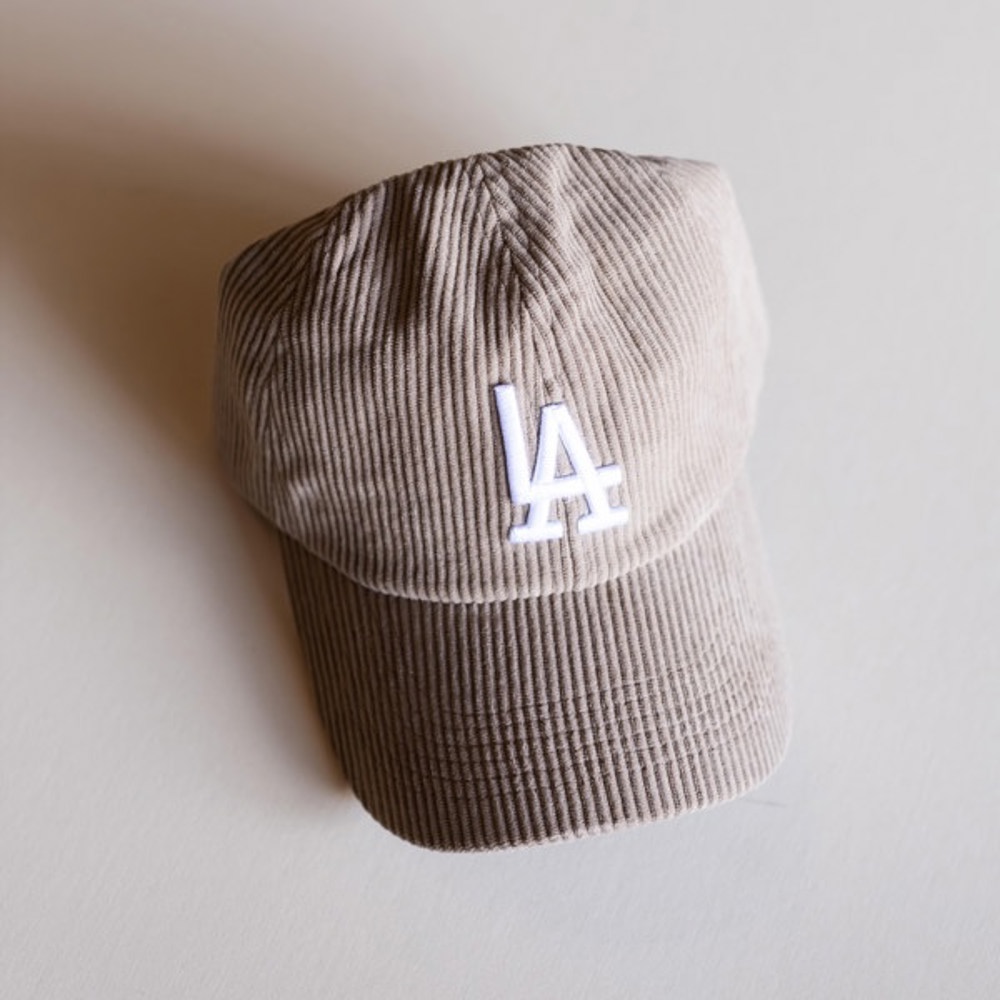 Corduroy LA Baseball Cap | Earth Tone Dodgers Ball Hat