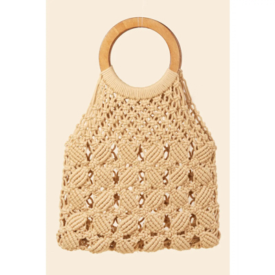 Tilly Boho Braided Wooden Handle Bag