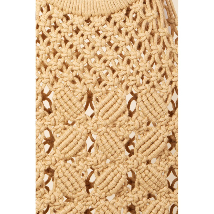 Tilly Boho Braided Wooden Handle Bag