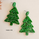  Christmas Earrings | Christmas Tree Jewelry | Colorful Holiday Earrings | Santa Earrings