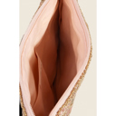  Vivian Pink Beaded and Embroidered Rectangle Clutch Bag