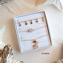  Christmas Boxed Necklace Sets | Delicate Layering Necklaces | Gift Ready Jewelry | Charm Necklaces