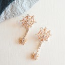 Gold Dangling Spider Web Earrings | Friendly Halloween Earrings