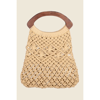 Wendy Braided Wooden Handle Handbag