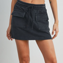  Aria Washed French Terry Front Pocket Skirt | Women's Cotton Casual Everyday Skirt | Casual Style | Cozy Summer Style | Travelwear
