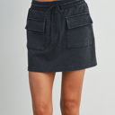  Aria Washed French Terry Front Pocket Skirt | Women's Cotton Casual Everyday Skirt | Casual Style | Cozy Summer Style | Travelwear