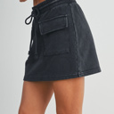  Aria Washed French Terry Front Pocket Skirt | Women's Cotton Casual Everyday Skirt | Casual Style | Cozy Summer Style | Travelwear