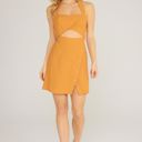  Ashlee Cut-Out Halter Mini Dress | Mandarin Orange Dress | Vacation Dress | Wedding Guest Dress