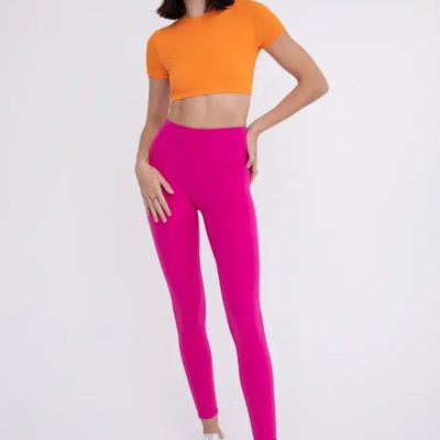 Bella Essential Solid Leggings | Women's Pink Athletic Leggings | Seamless High Waisted