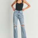  Blake High Rise Distressed Dad Jean | Denim | Wide Leg | Fall Jeans | Light Wash