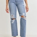  Blake High Rise Distressed Dad Jean | Denim | Wide Leg | Fall Jeans | Light Wash