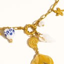 Brianna 18K Gold Shell Ceramic Charm Necklace | Women's Summer Accessories | Lead & Nickel Free | Hypoallergenic | Water Resistant