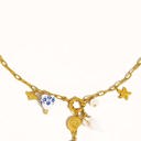  Brianna 18K Gold Shell Ceramic Charm Necklace | Women's Summer Accessories | Lead & Nickel Free | Hypoallergenic | Water Resistant