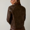  Brooks Faux Leather Long Sleeve Cropped Jacket | Women's Outerwear | Chic Trendy Fall and Winter Fashion | Collared | Layering