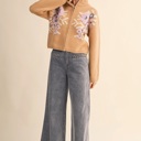  Cameron Floral Zip Up Sweater Cardigan | Women's Fall and Winter Knit Top | Chic Warm Stylish Soft Statement Shirt