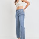  Carmella High Rise Clean Dad Jean | Non-Distressed Denim | Medium Wash | Wide-Leg | Trendy Fall Jean