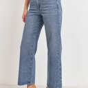  Carmella High Rise Clean Dad Jean | Non-Distressed Denim | Medium Wash | Wide-Leg | Trendy Fall Jean