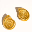 Coraline 18K Gold Seashell Stud Earrings | Women's Summer Accessories | Lead & Nickel Free | Hypoallergenic | Water Resistant