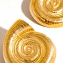  Coraline 18K Gold Seashell Stud Earrings | Women's Summer Accessories | Lead & Nickel Free | Hypoallergenic | Water Resistant