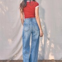  Courtney High-Rise Essential Wide Leg Jeans | Women's Denim | Everyday Bottoms | Casual Medium Wash | All Seasons