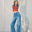  Courtney High-Rise Essential Wide Leg Jeans | Women's Denim | Everyday Bottoms | Casual Medium Wash | All Seasons