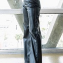  Darlene PU Wide Leg Black Pants | Women's Faux Leather Bottoms | Fall and Winter Trendy Fashion | High Waist