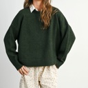  Eleanor Tie-Back Sweater | Women's Green Fall and Winter Top | Comfy and Stylish