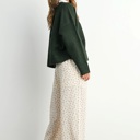  Eleanor Tie-Back Sweater | Women's Green Fall and Winter Top | Comfy and Stylish