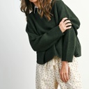 Eleanor Tie-Back Sweater | Women's Green Fall and Winter Top | Comfy and Stylish