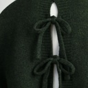  Eleanor Tie-Back Sweater | Women's Green Fall and Winter Top | Comfy and Stylish