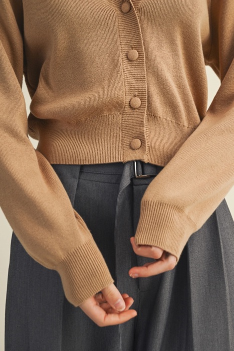 Erika Wide Collar Sweater Cardigan | Women's Beige Tan Neutral Button-Up | Fall and Winter Trendy Fashion | Layering