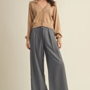  Erika Wide Collar Sweater Cardigan | Women's Beige Tan Neutral Button-Up | Fall and Winter Trendy Fashion | Layering