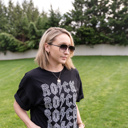  ROCK Graphic Tee | Black Cotton Women's T-Shirt | Concert Apparel