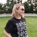  ROCK Graphic Tee | Black Cotton Women's T-Shirt | Concert Apparel