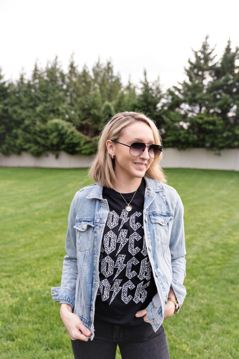 ROCK Graphic Tee | Black Cotton Women's T-Shirt | Concert Apparel