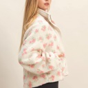  Ginnie Floral Print Sherpa Zip-Up Jacket | Women's Fall and Winter Fashion | Feminine Girly